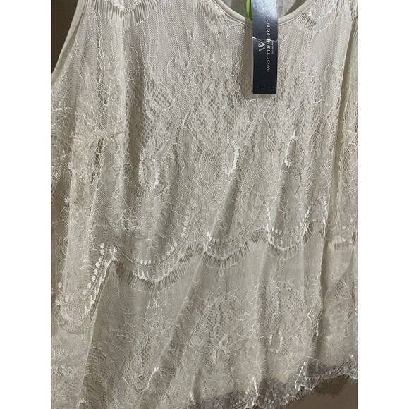 WORTHINGTON Off white Lace Shell Sleeveless Blouse Top Women's Size 1X NWT - Picture 4 of 4